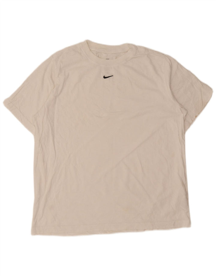 Nike Herre Loose Fit T-shirt Top Medium Hvid Bomuld