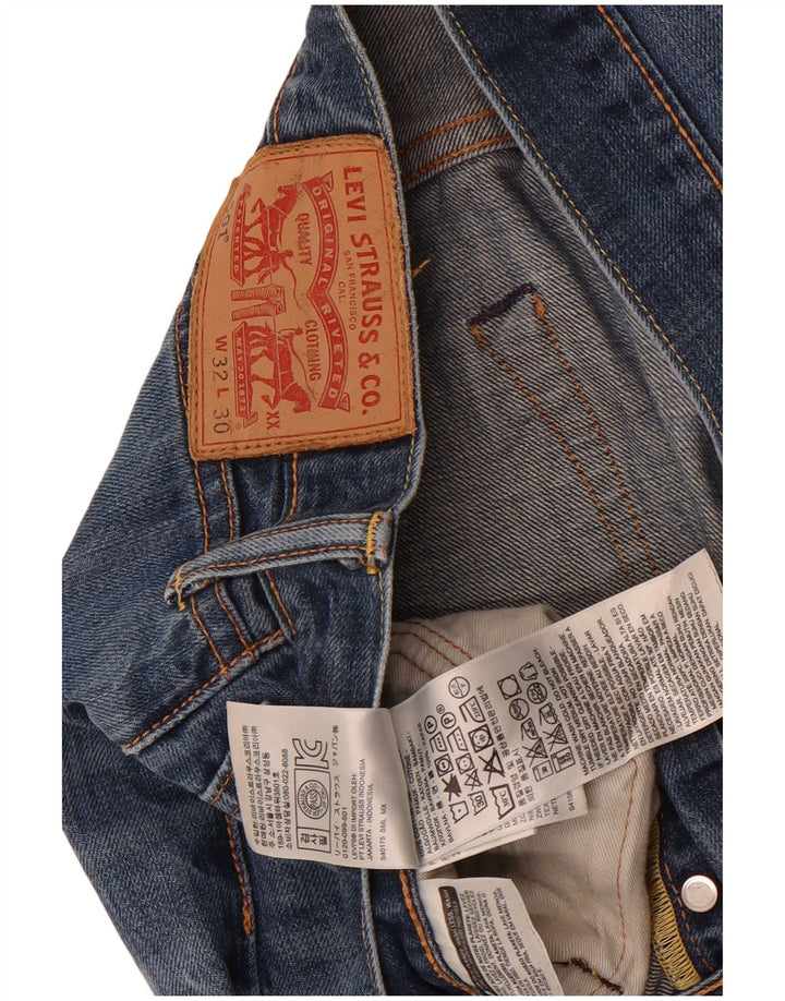 Levi's Herre 501 Straight Jeans W32 L30 Blå Bomuld