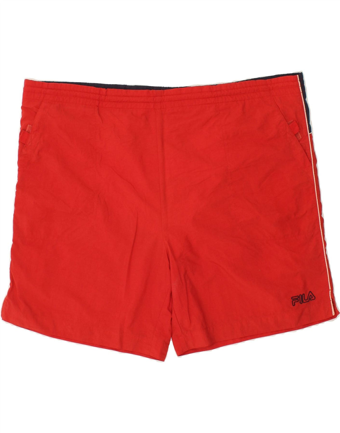 FILA Mens Swimming Shorts XL Red Colourblock Polyamide Vintage Fila and Second-Hand Fila from Messina Hembry 