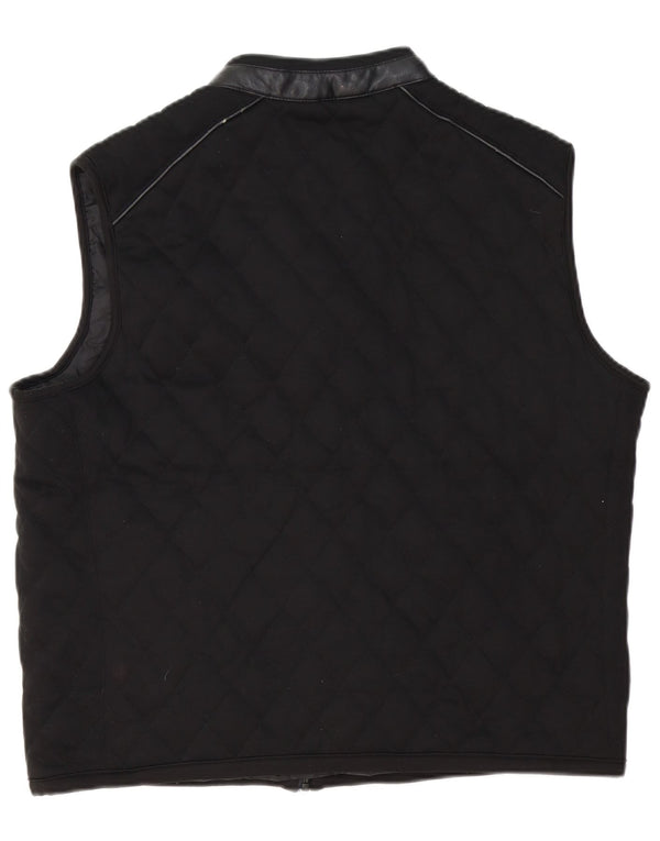 Zara Mens Quilted Gilet UK 42 XL Black Polyester