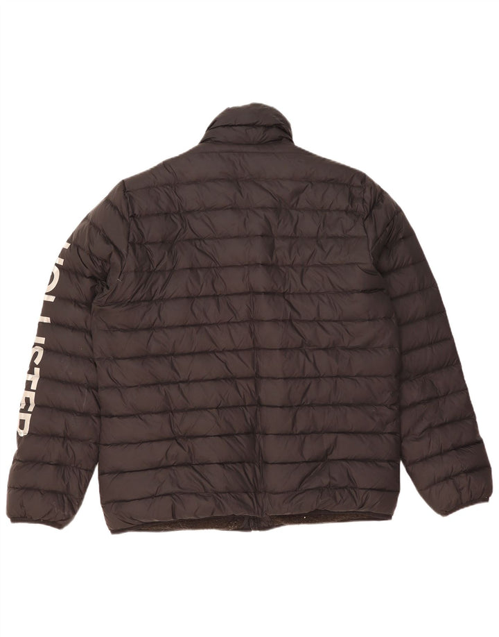 Hollister Herre grafisk polstret jakke UK 40 Large Black