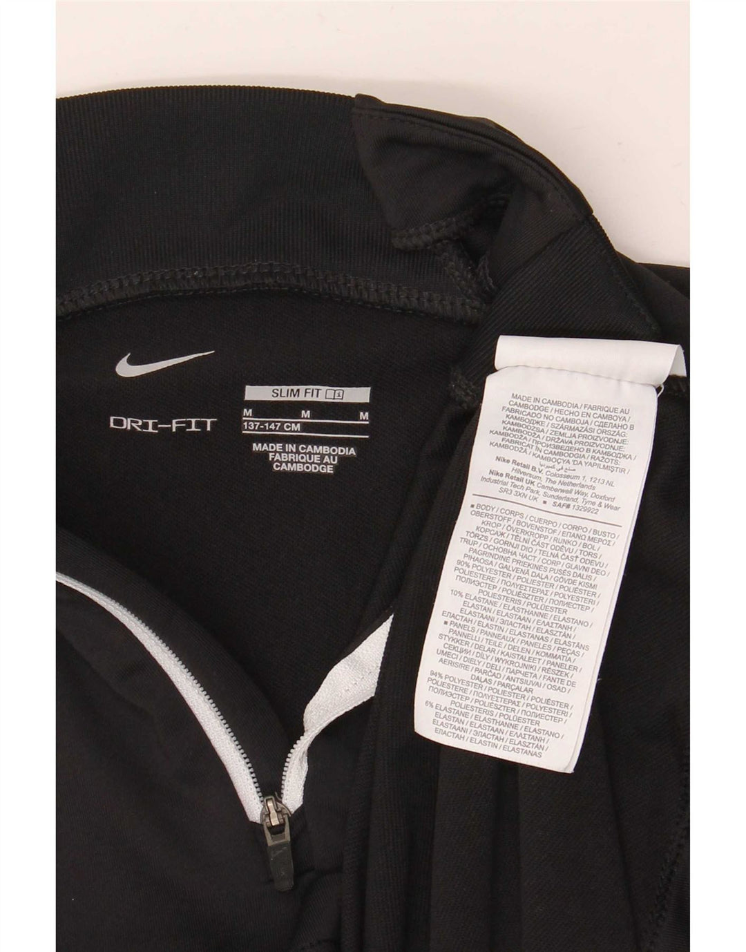 Nike Boys Dri Fit Slim Pullover træningsdragt Top 10-11 år Medium Sort