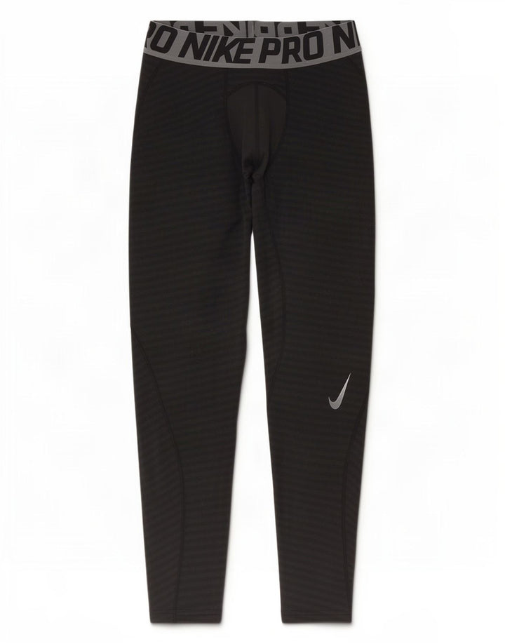 Nike Herre Dri Fit Grafiske Leggings Medium Sort Stribet Polyester