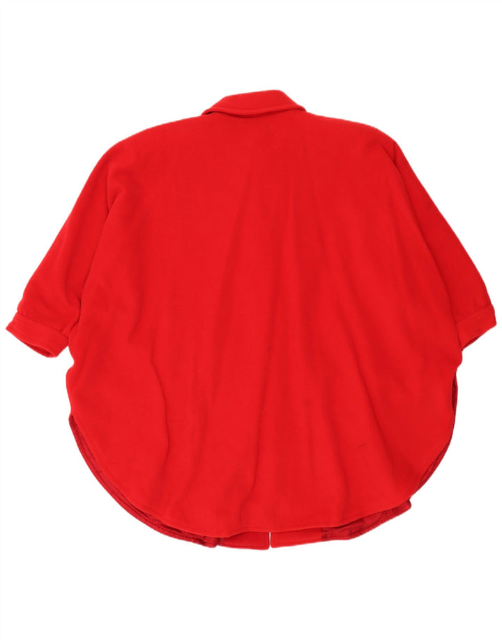 Vintage Dame Cape Coat EU 36 Lille Rød Uld
