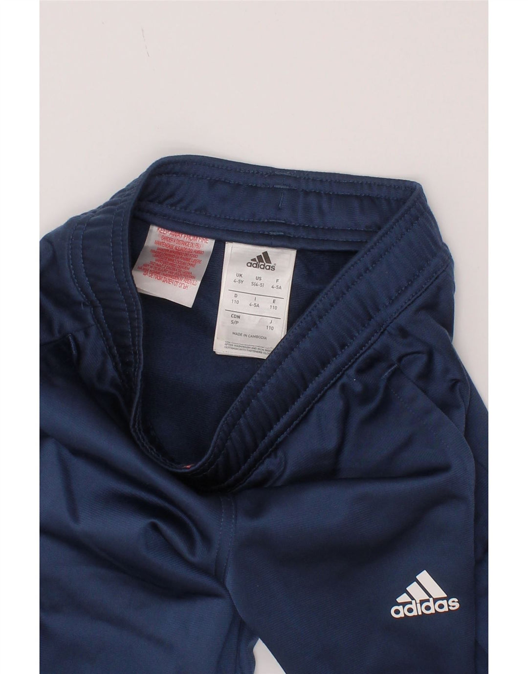 Adidas Drenge Træningsdragt Bukser Joggers 4-5 År Marineblå Polyester