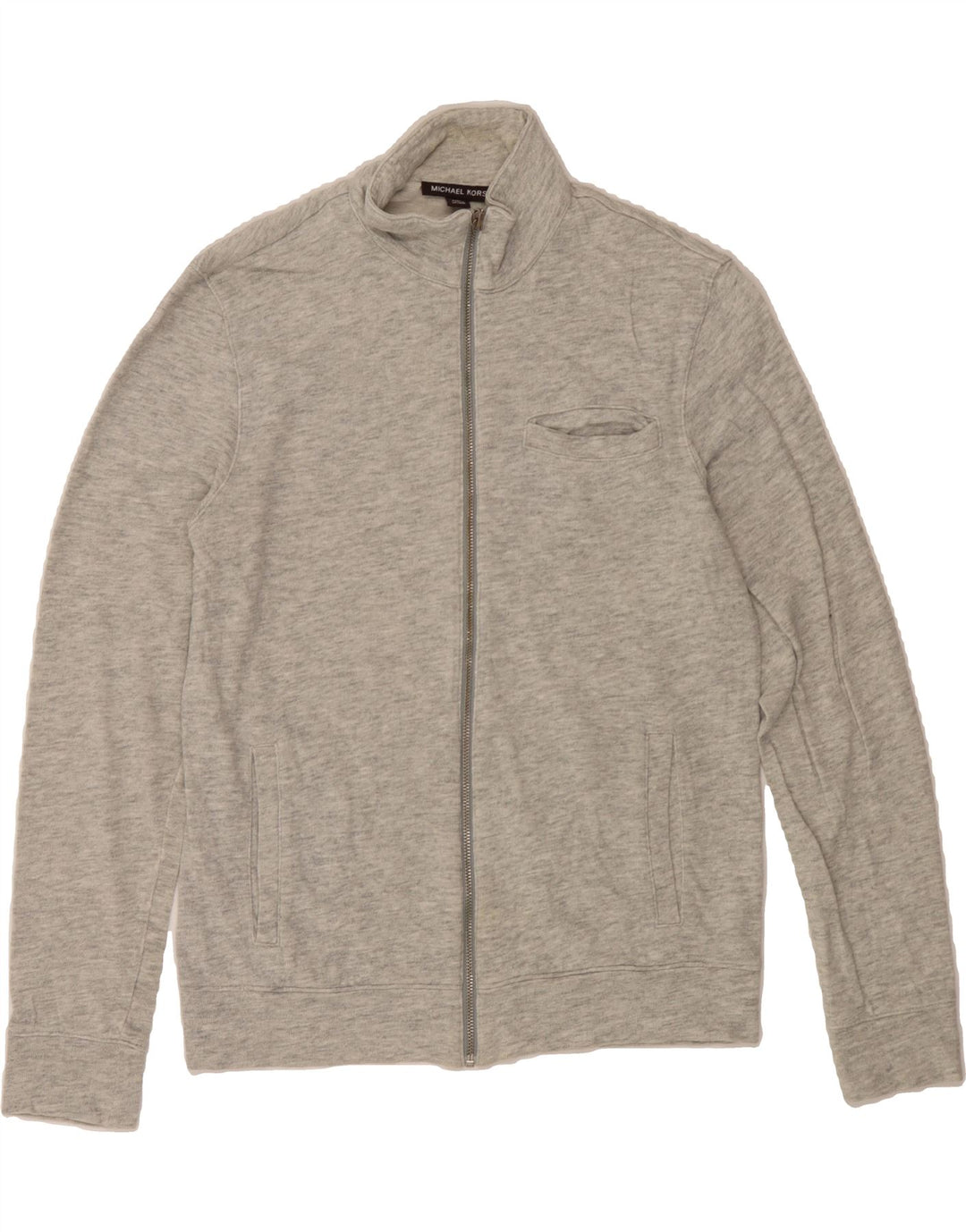 MICHAEL KORS Mens Cardigan Sweater Medium Grey Flecked Cotton Vintage Michael Kors and Second-Hand Michael Kors from Messina Hembry 