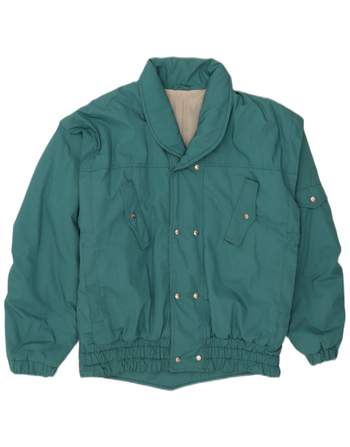Vintage herre dobbeltradet bomberjakke UK 38 Medium Green