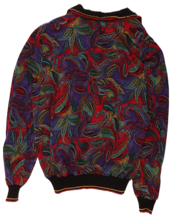 Domina Dame Polo Neck Jumper Sweater UK 10 Small Multicolored Retro