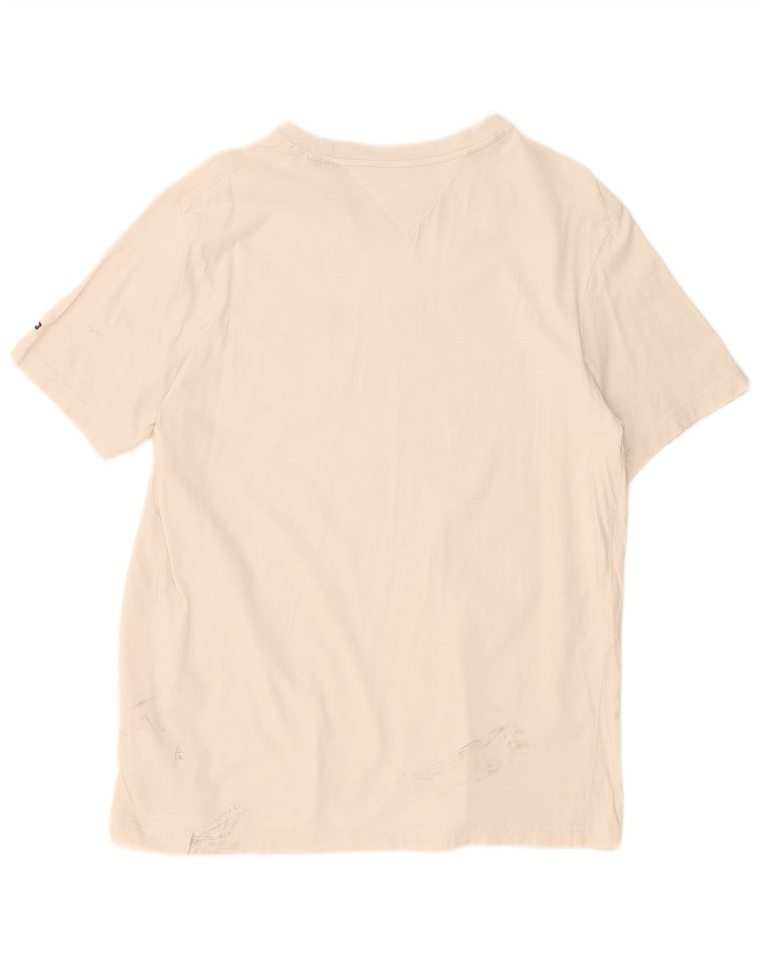 Tommy Hilfiger Herre Regular Fit T-Shirt Top Stor Beige Bomuld