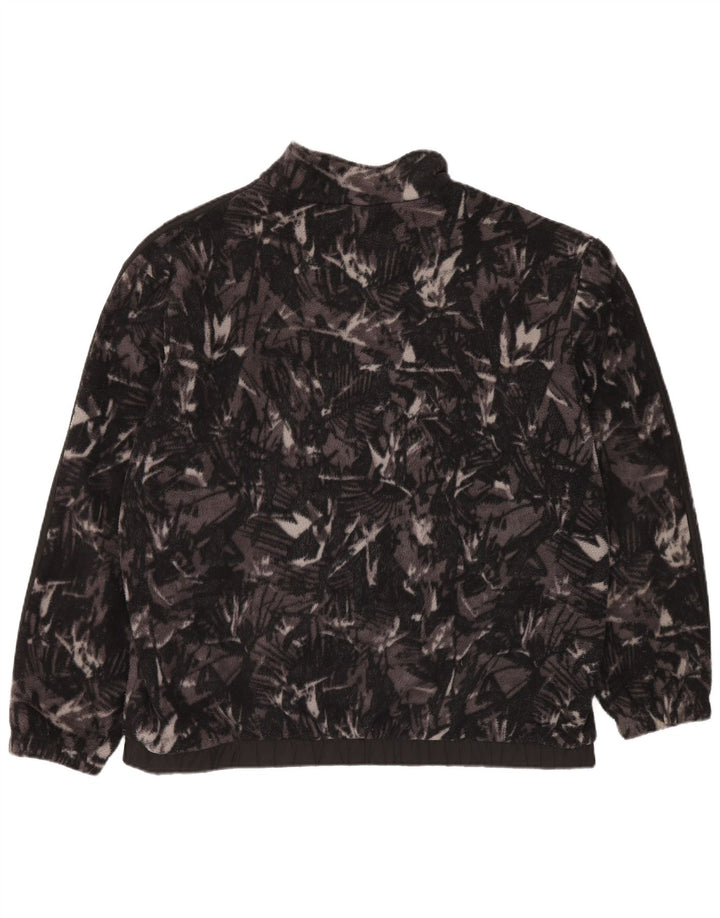 ADIDAS Herre abstrakt mønster Loose Fit Fleecejakke UK 42 XL Grå