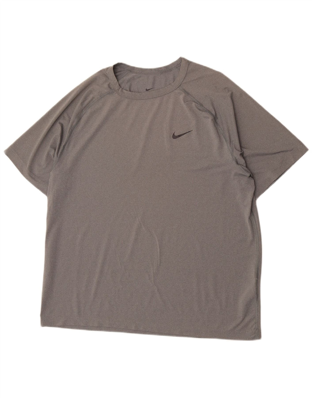 Nike Herre Dri Fit T-Shirt Top Stor Grå Polyester