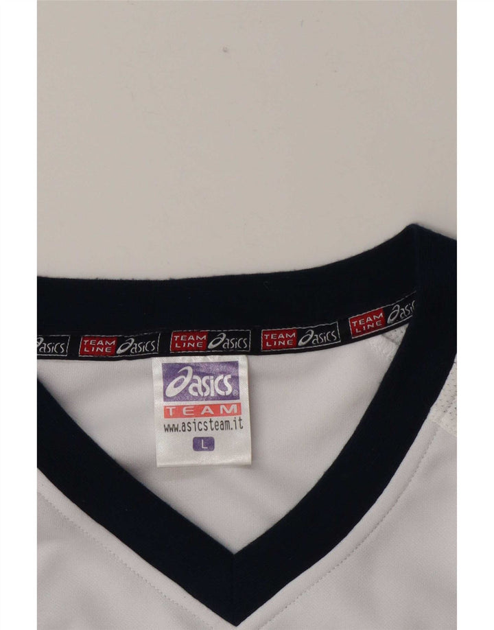 Asics Herre grafisk T-shirt Top Stor hvid Colourblock Polyester