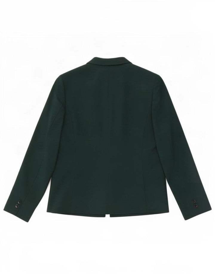 Marks & Spencer Womens Open Blazer Jacket UK 16 Large Green Polyester