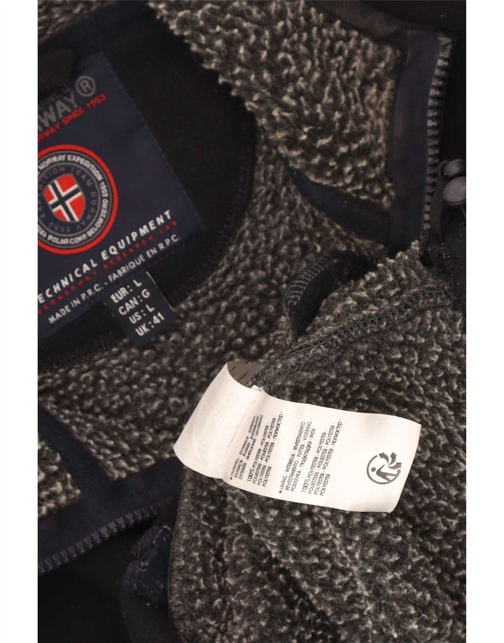 Geographical Norway Herre Fleecejakke UK 41 Large Navy Blue Polyester