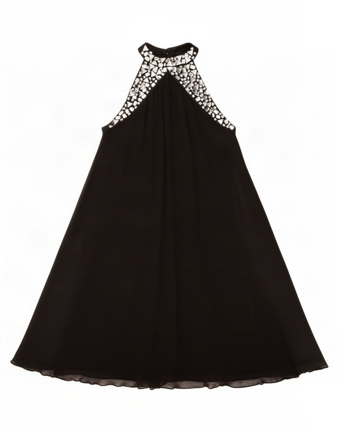 Lipsy Dame Halter Dress UK 8 Small Black Polyester