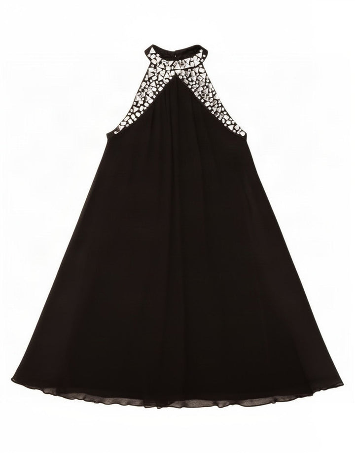 Lipsy Dame Halter Dress UK 8 Small Black Polyester
