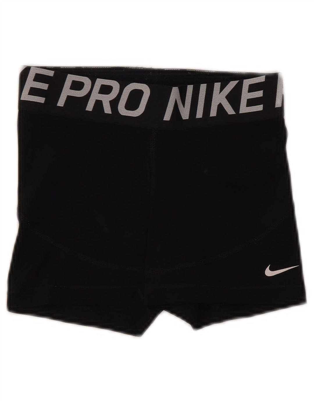 Nike Dame Dri Fit grafiske sportsshorts UK 8 Small Black Polyester