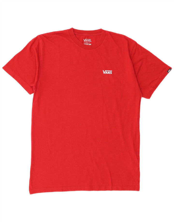 Vans Herre Classic Fit T-Shirt Top Medium Rød Bomuld