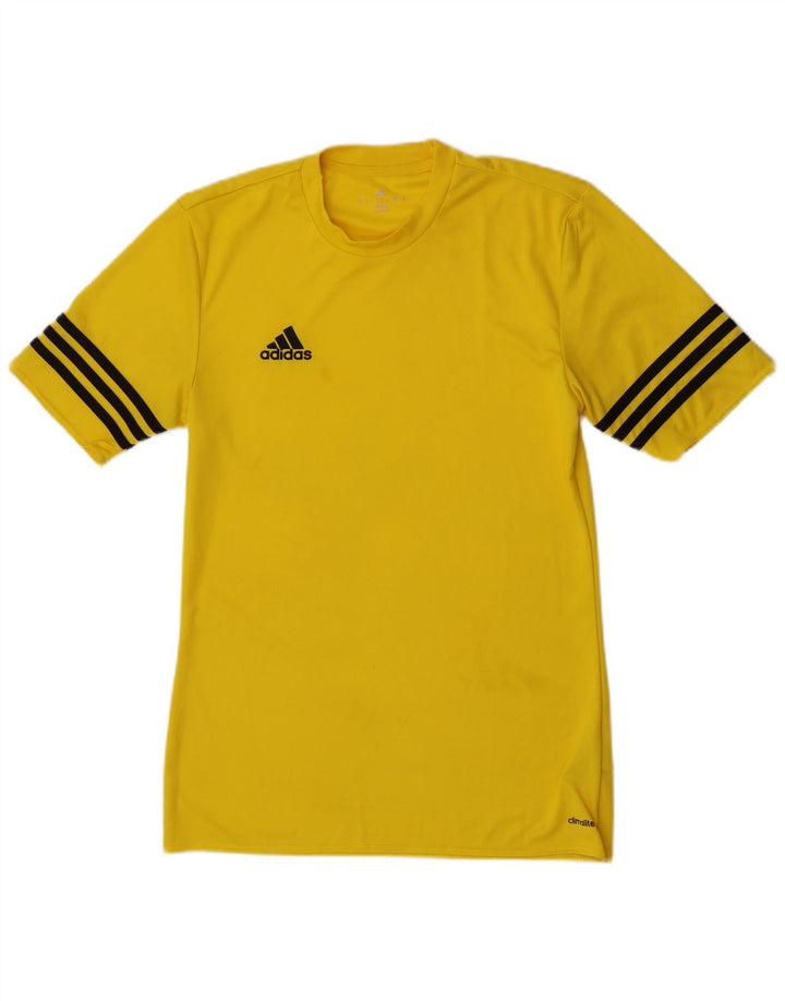 Adidas Herre Climalite T-Shirt Top Lille Gul Polyester