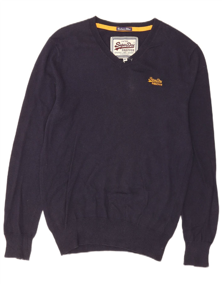 Superdry Herre V-hals sweater Medium marineblå bomuld