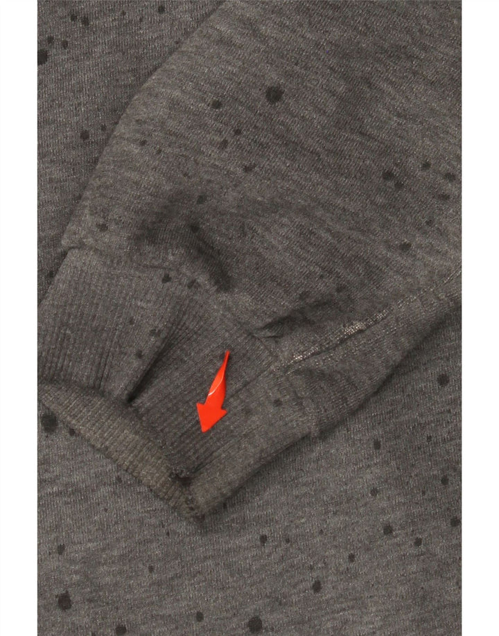 SUPERDRY Grafisk hættetrøje til mænd XL Grå plettet bomuld