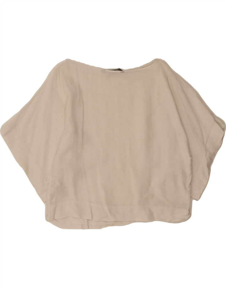ZARA Womens Oversized Blouse Top UK 6 XS White Vintage Zara and Second-Hand Zara from Messina Hembry 