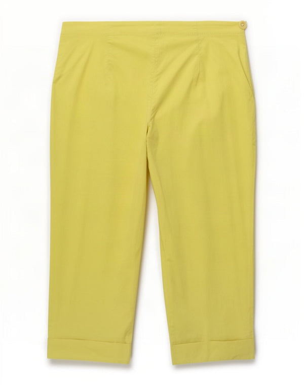 Benetton Dame Capri Bukser IT 46 Large W32 L17 Grøn Bomuld