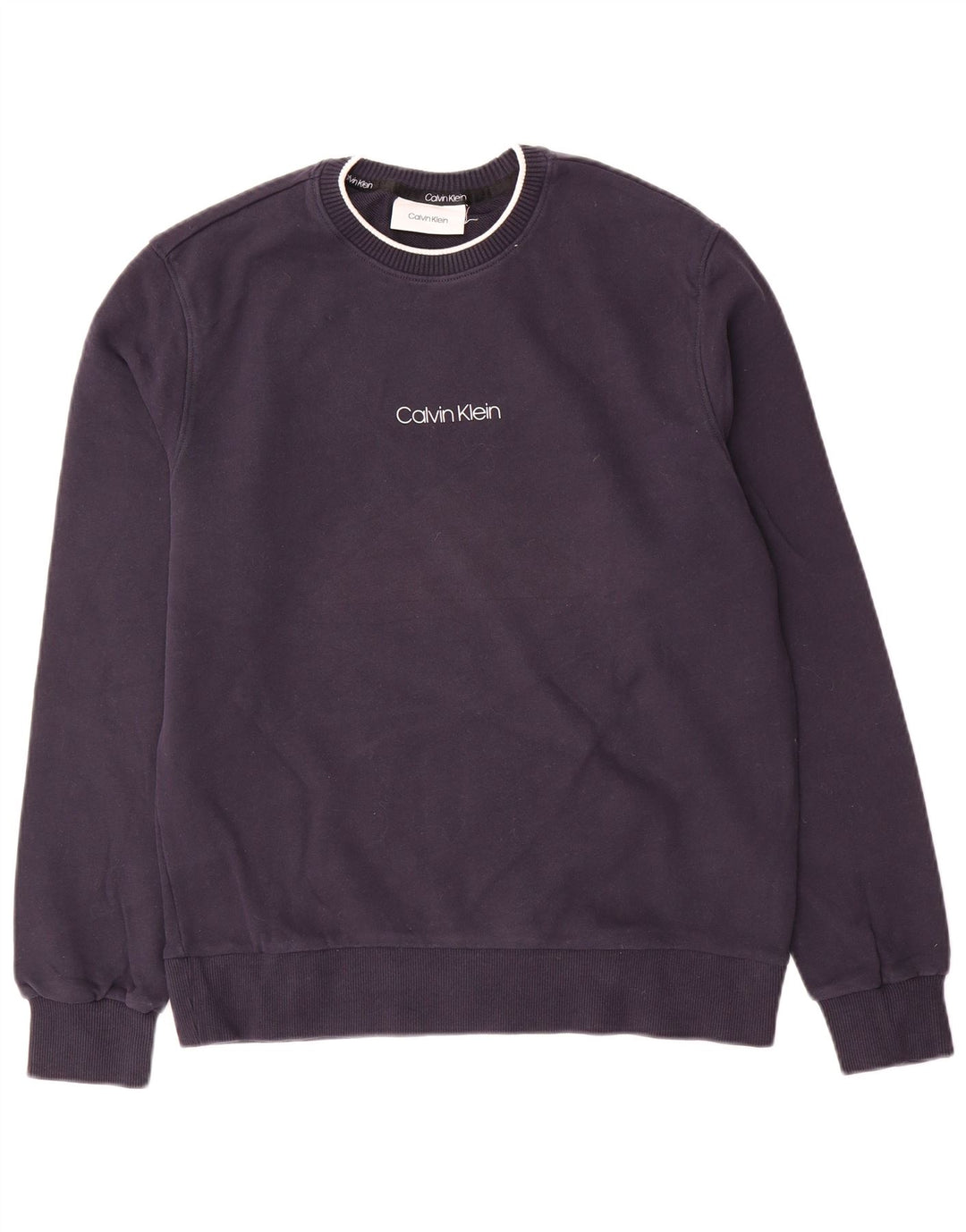 Calvin Klein Herre sweatshirt Jumper Medium Navyblå Bomuld