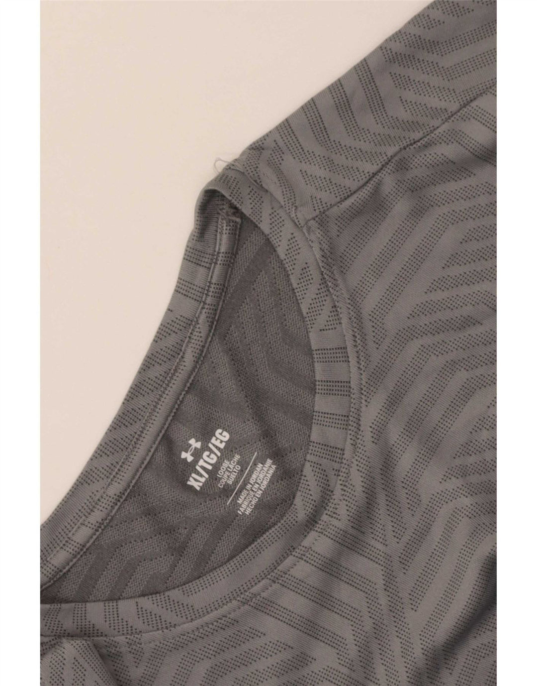 Under Armour Herre T-Shirt Top XL Grå Geometrisk