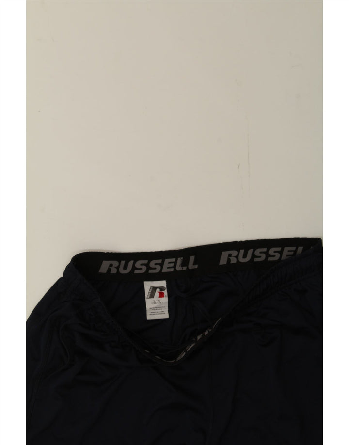 RUSSELL ATHLETIC Mens Dri-Power Sport Shorts Large  Navy Blue Polyester Vintage Russell Athletic and Second-Hand Russell Athletic from Messina Hembry 
