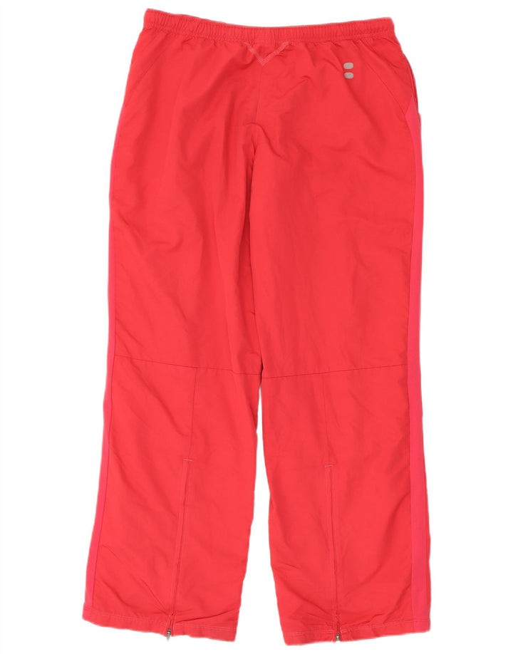 Nike Dame vindtæt træningsdragt Bukser UK 12 Medium Rød Polyester