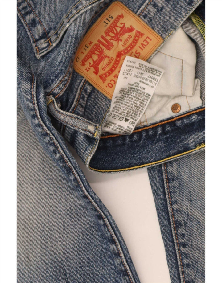 Levi's Herre 511 Slim Jeans W31 L32 Blå Bomuld