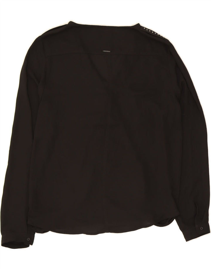 CALVIN KLEIN JEANS Womens Long Sleeve Blouse Top UK 14 Medium Black Vintage Calvin Klein Jeans and Second-Hand Calvin Klein Jeans from Messina Hembry 