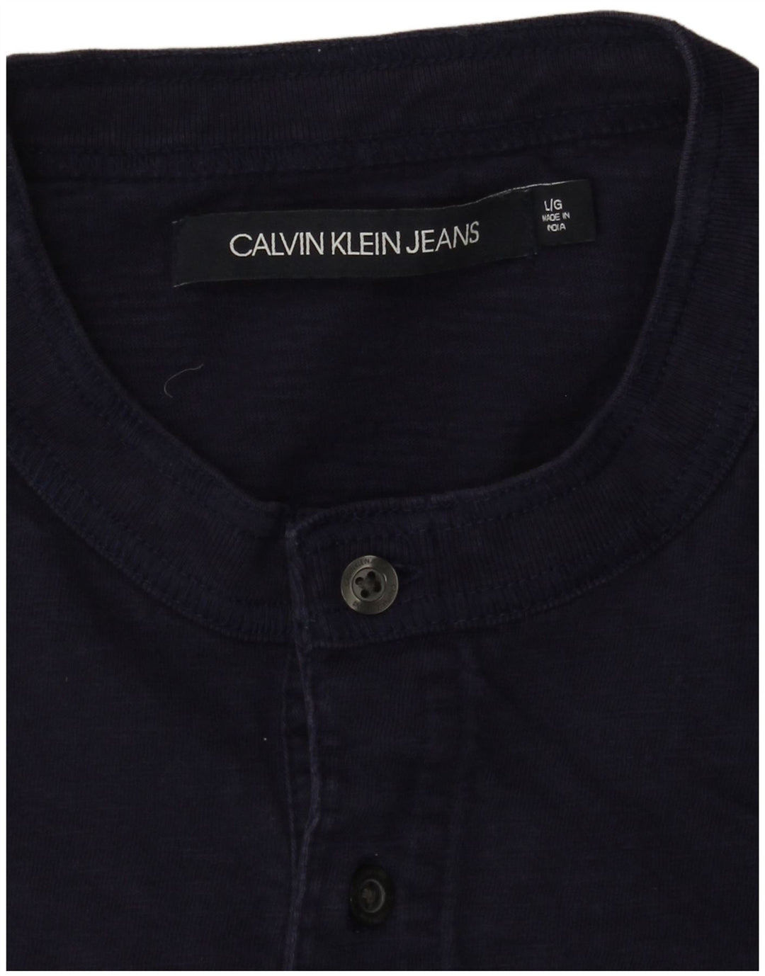 Calvin Klein Jeans Herre T-Shirt Top Stor Marineblå