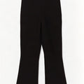 Zara Dame Bootcut Cropped Trousers Small W26 L26 Black Viscose