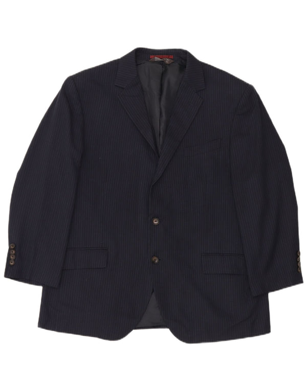 Marks & Spencer Herre 2-knaps blazerjakke UK 44 XL Marineblå nålestribe