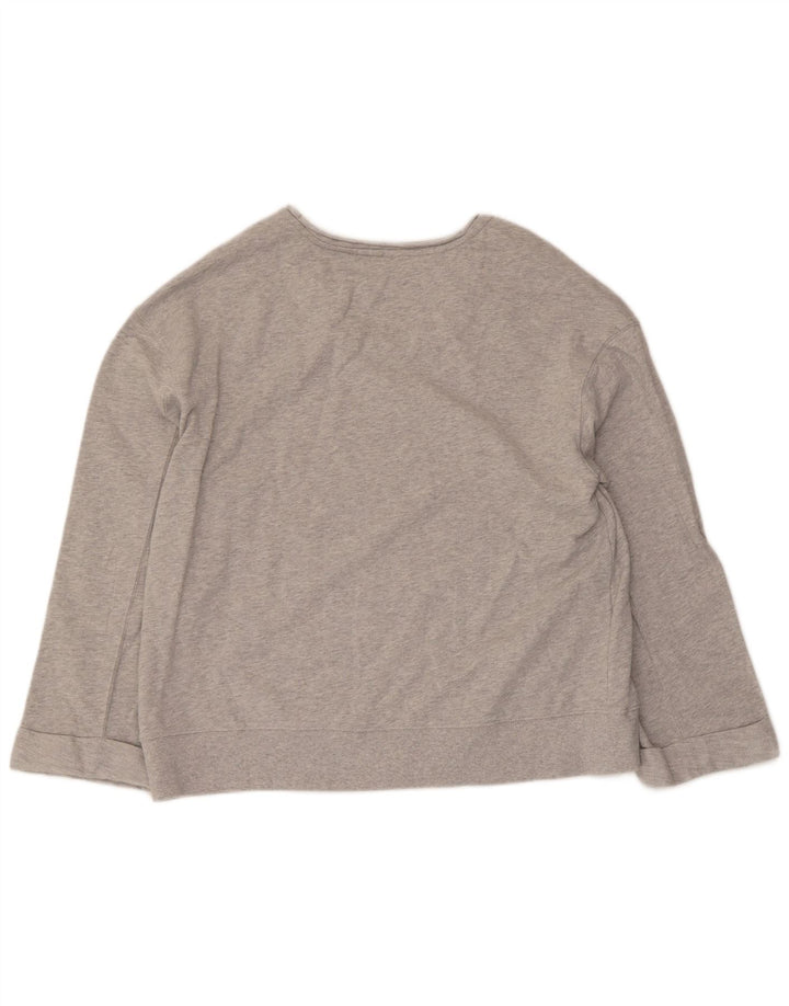 Marks & Spencer Womens Per Una Sweatshirt Jumper UK 14 Medium Grey Flecked