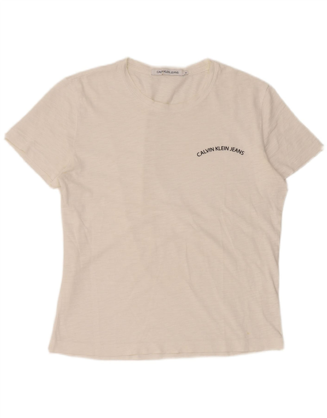 Calvin Klein Jeans T-Shirt Top UK 14 Medium White