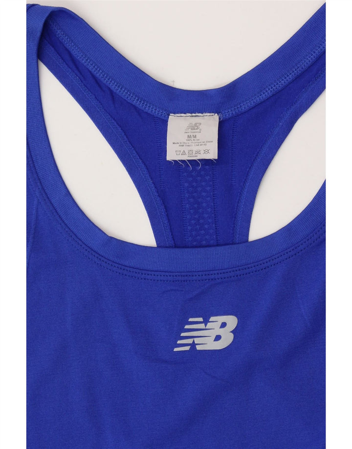 NEW BALANCE Womens Vest Top UK 12 Medium Blue Nylon