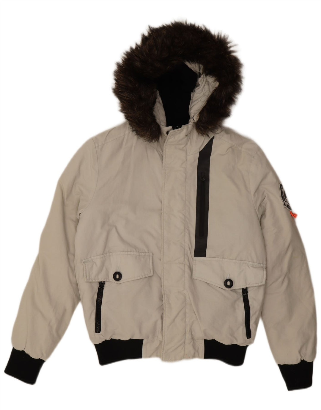 Superdry Herre Everest Mountain Parka Bomber Jacket UK 40 Large White