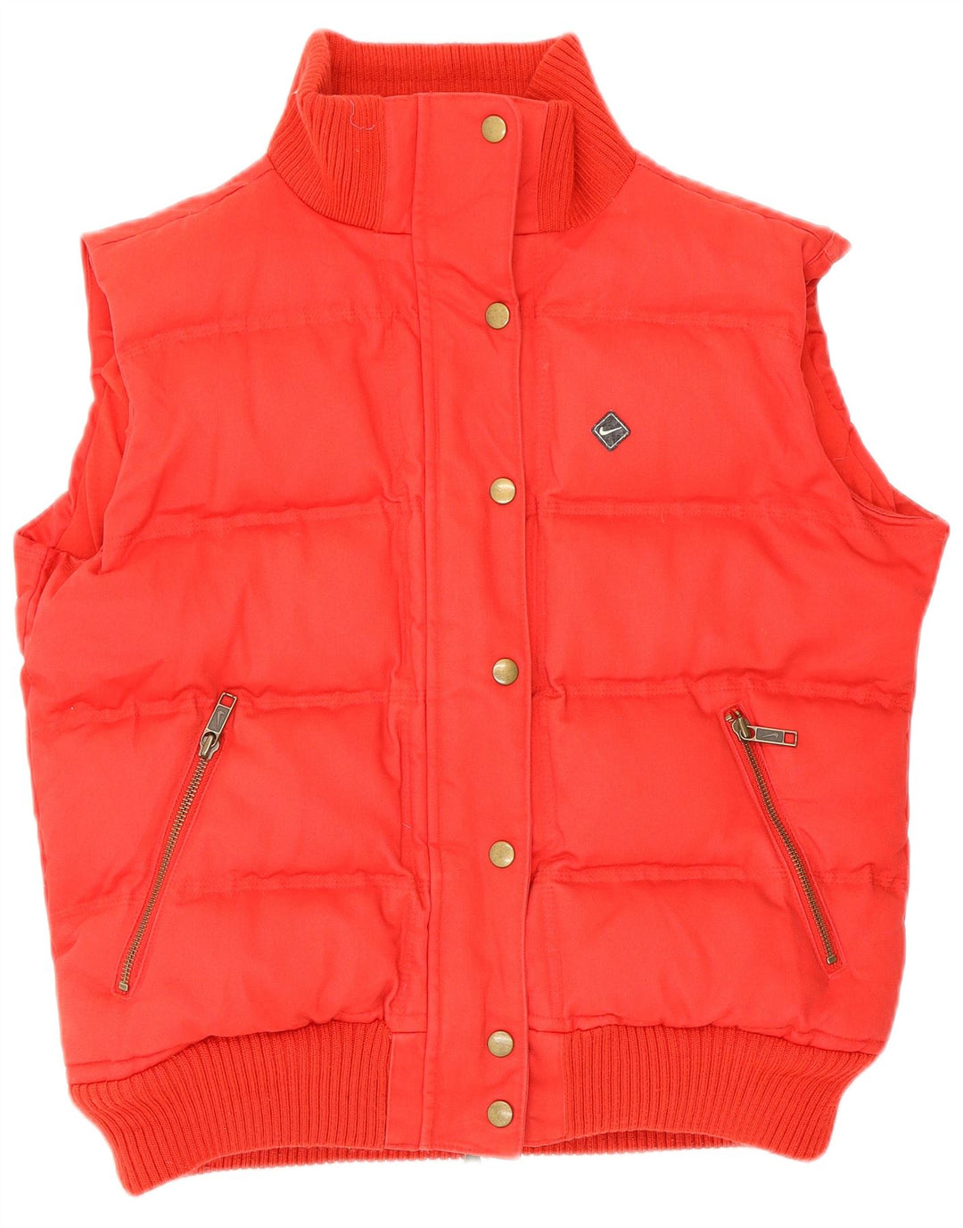 Nike Womens Padded Gilet UK 10/12 Medium Red Cotton