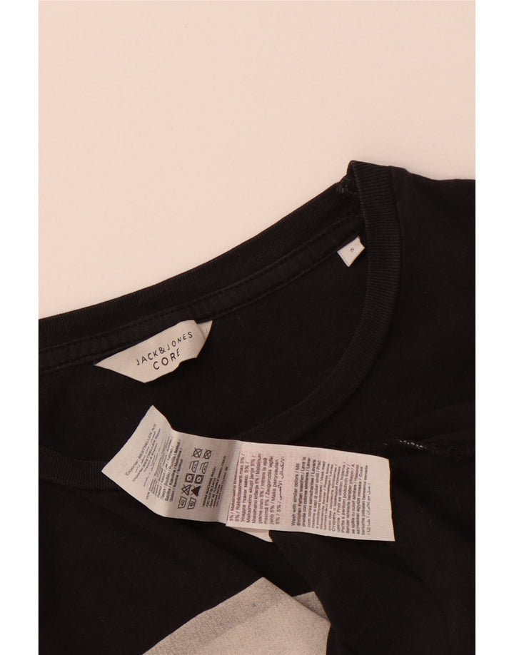 Jack & Jones Herre grafisk T-shirt Top Lille sort bomuld