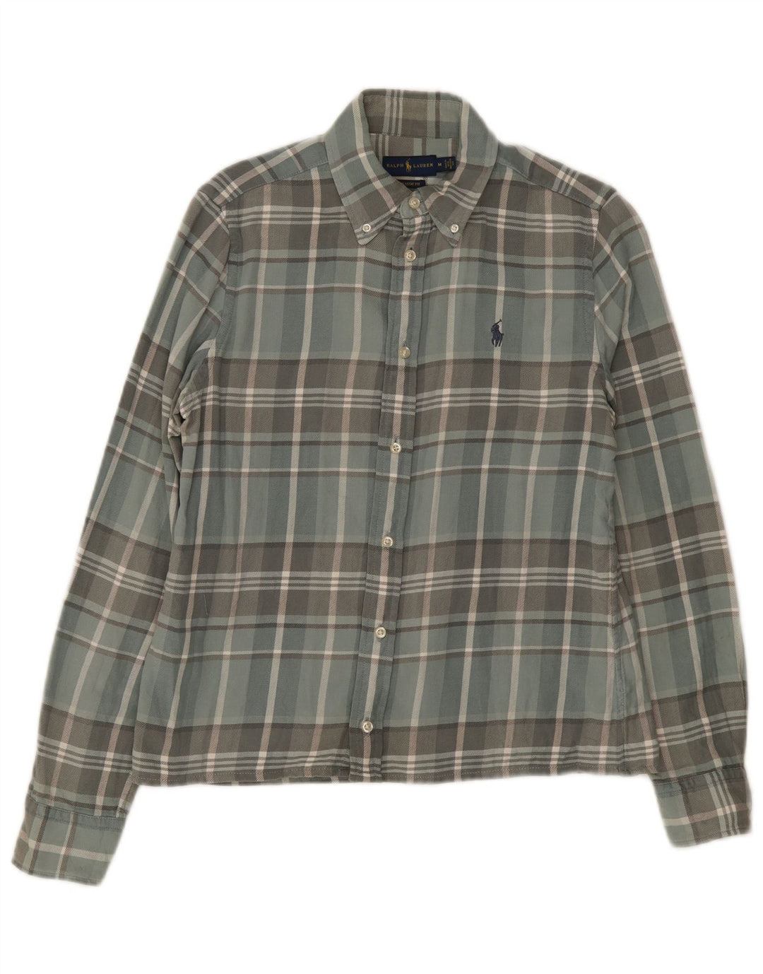 Ralph Lauren Herre Classic Fit Flanellskjorte Medium Grey Ternet Bomuld