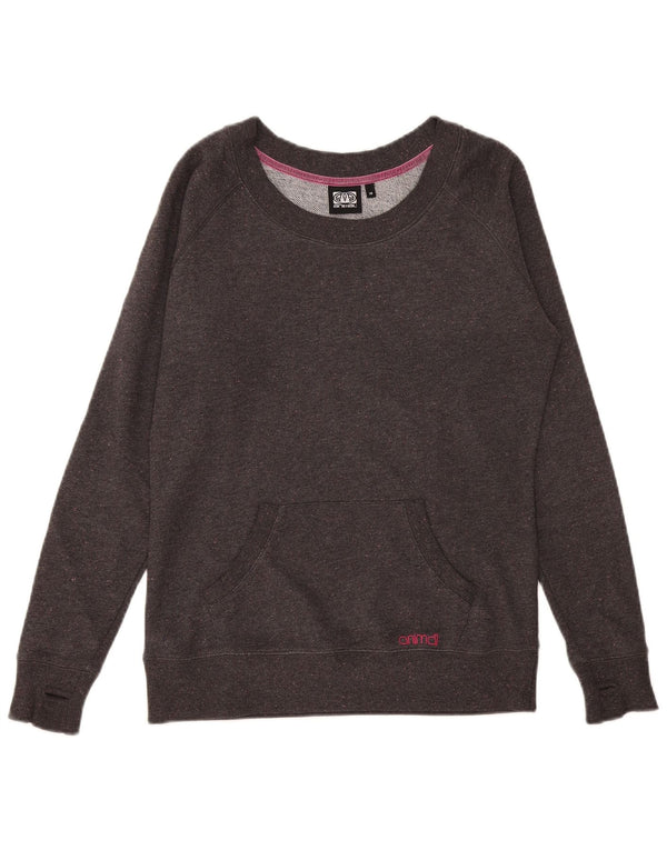 Animal Dame Sweatshirt Jumper UK 10 Small Grey Flecked