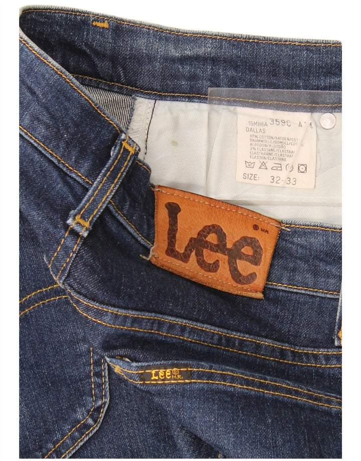 Lee Dame Dallas Straight Jeans W32 L28 Marineblå Bomuld