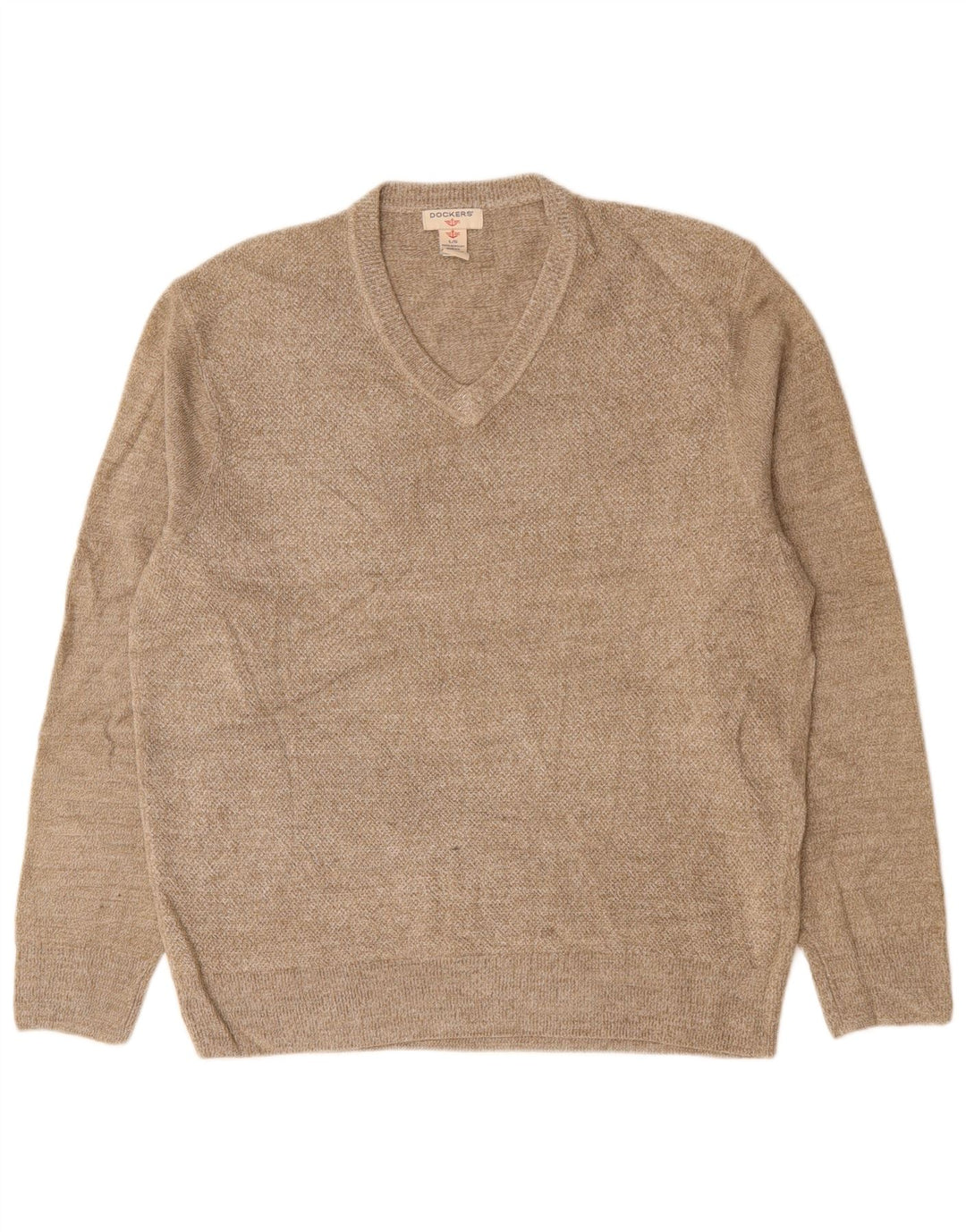 DOCKERS Herre V-hals sweater Stor Beige Akryl