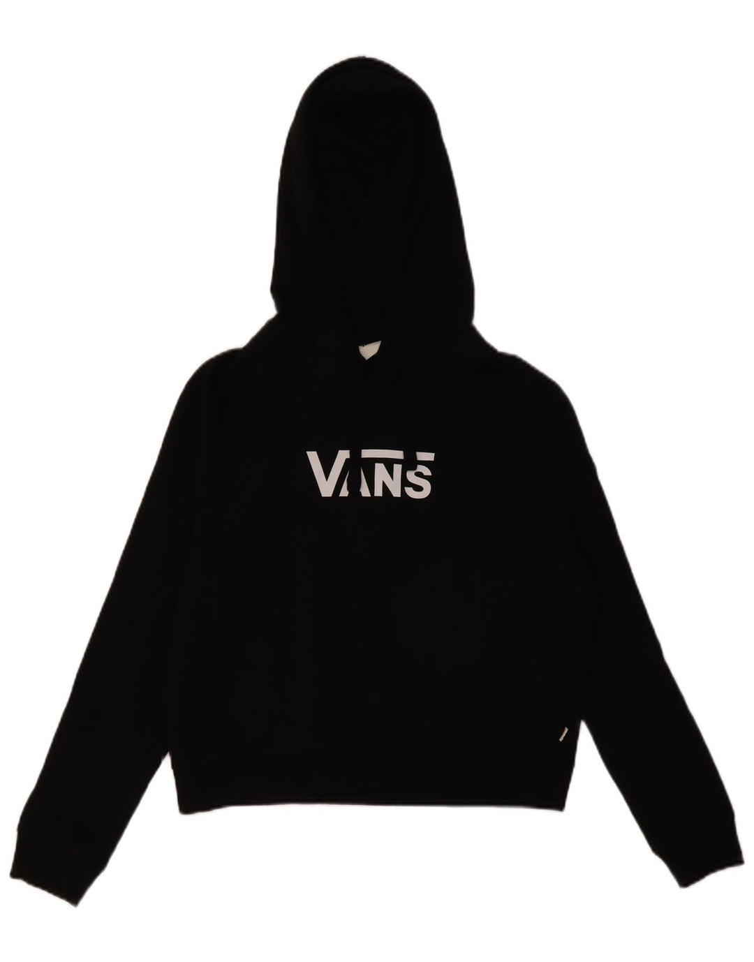Vans Dame Oversized grafisk hættetrøje Jumper UK 10 Small Black Bomuld