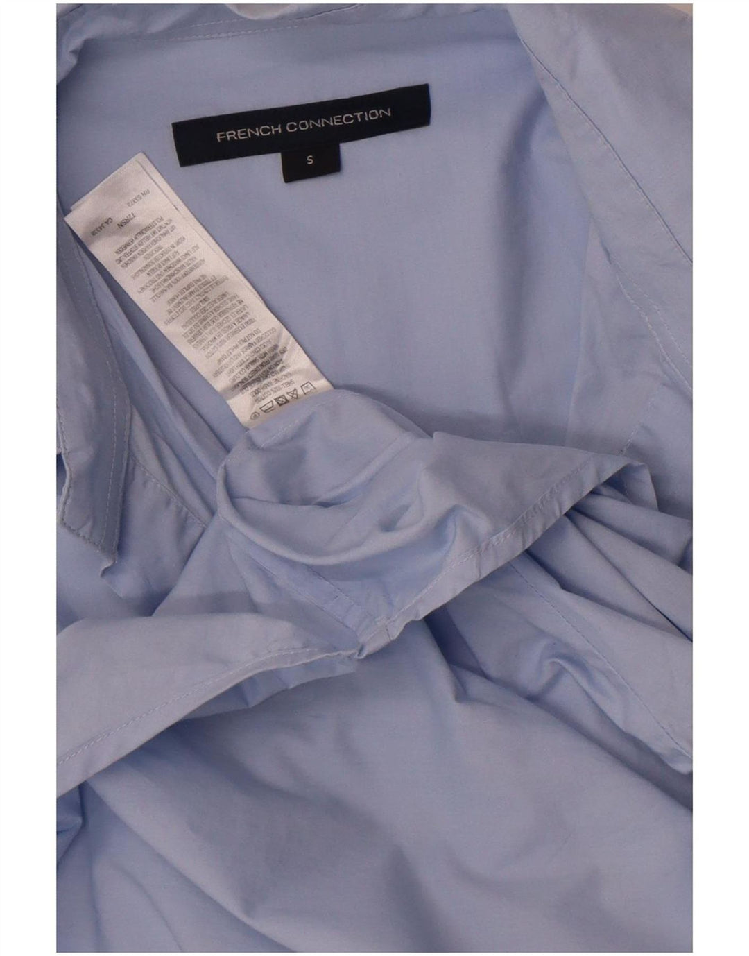French Connection Dame 3/4-ærmet Pullover Shirt UK 10 Small Blue