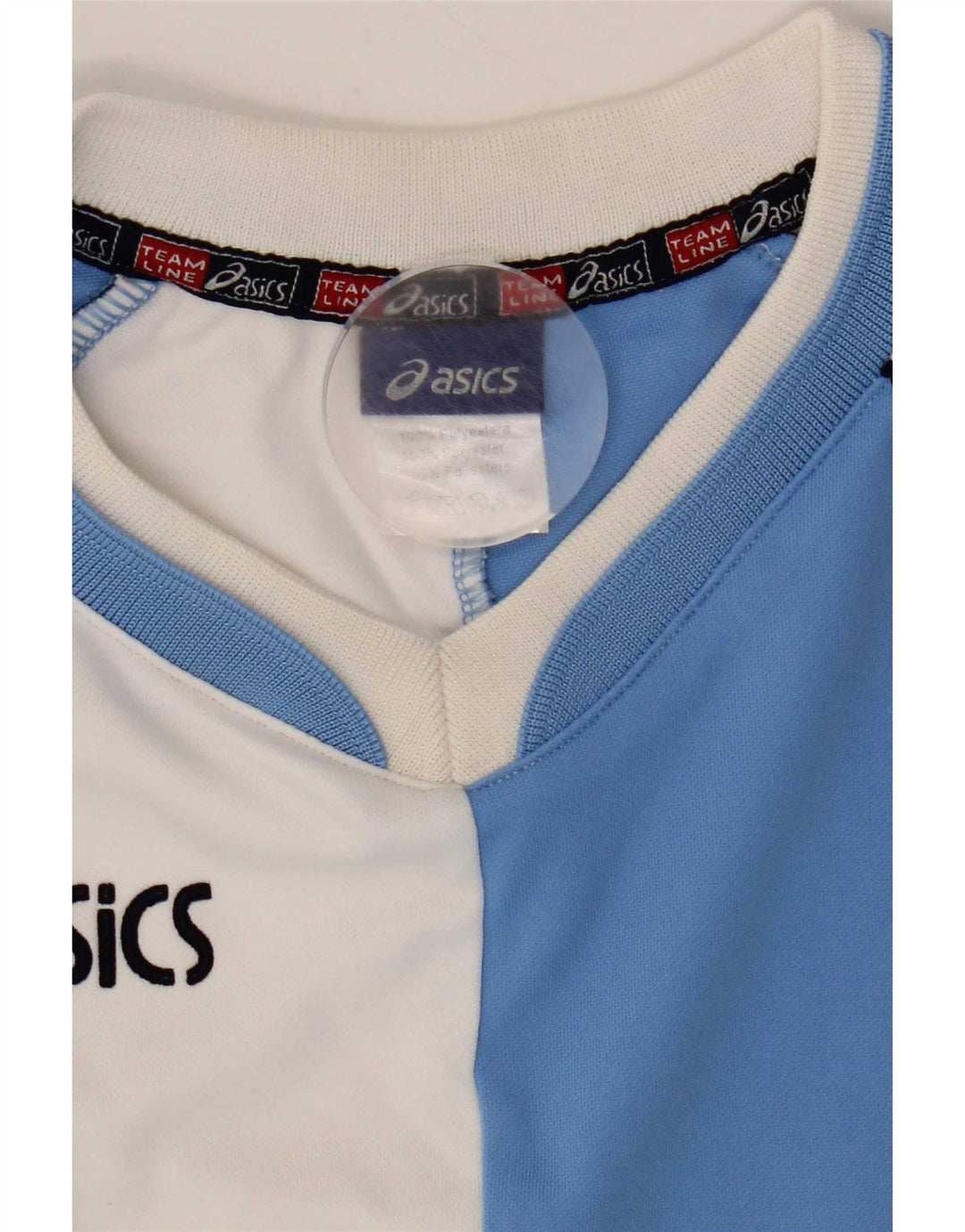 Asics Herre grafisk T-shirt Top Medium Blue Colourblock Polyester