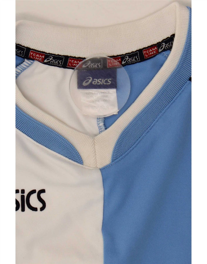 Asics Herre grafisk T-shirt Top Medium Blue Colourblock Polyester